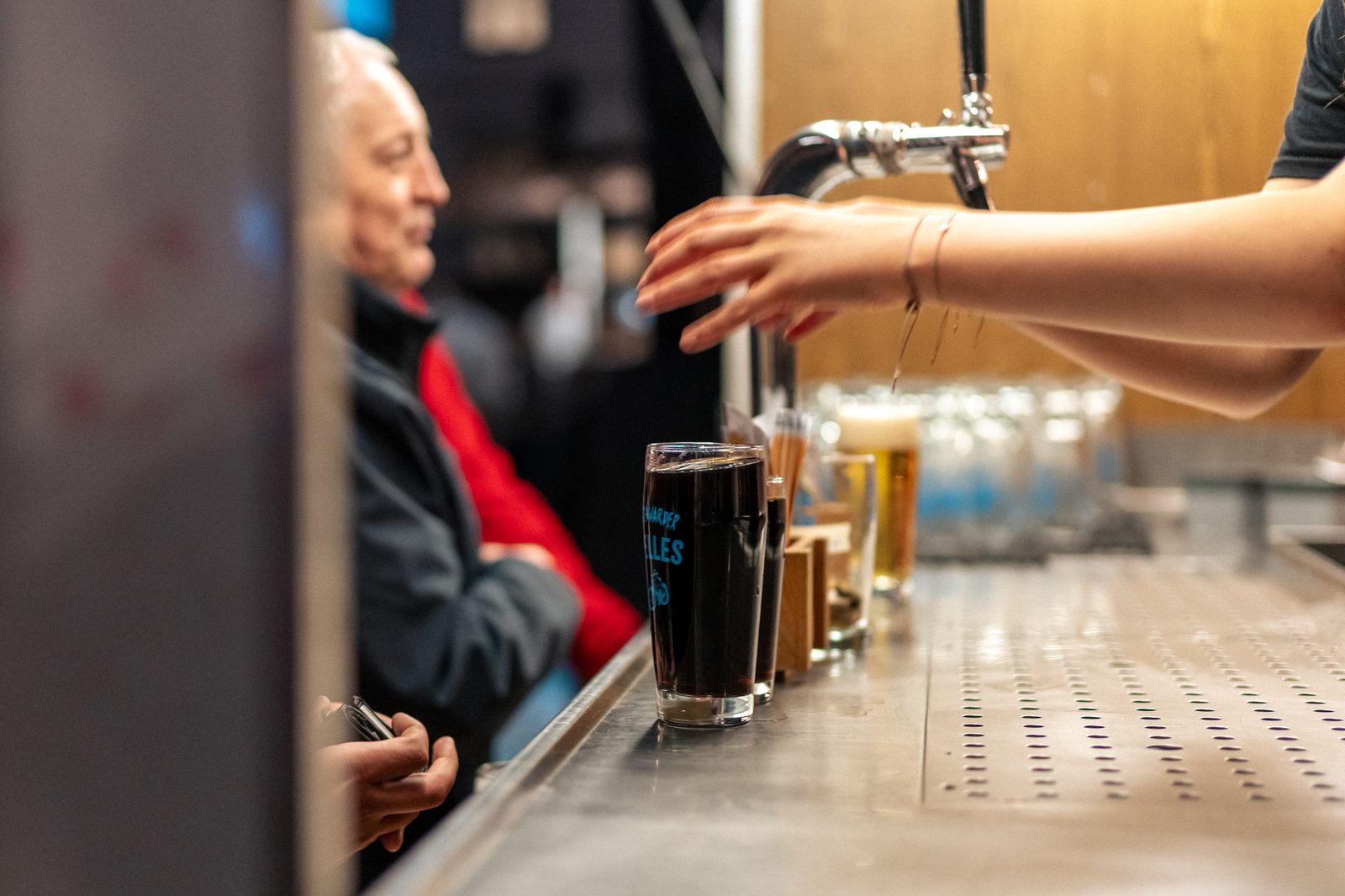 Dunkles Stout frisch gezapft